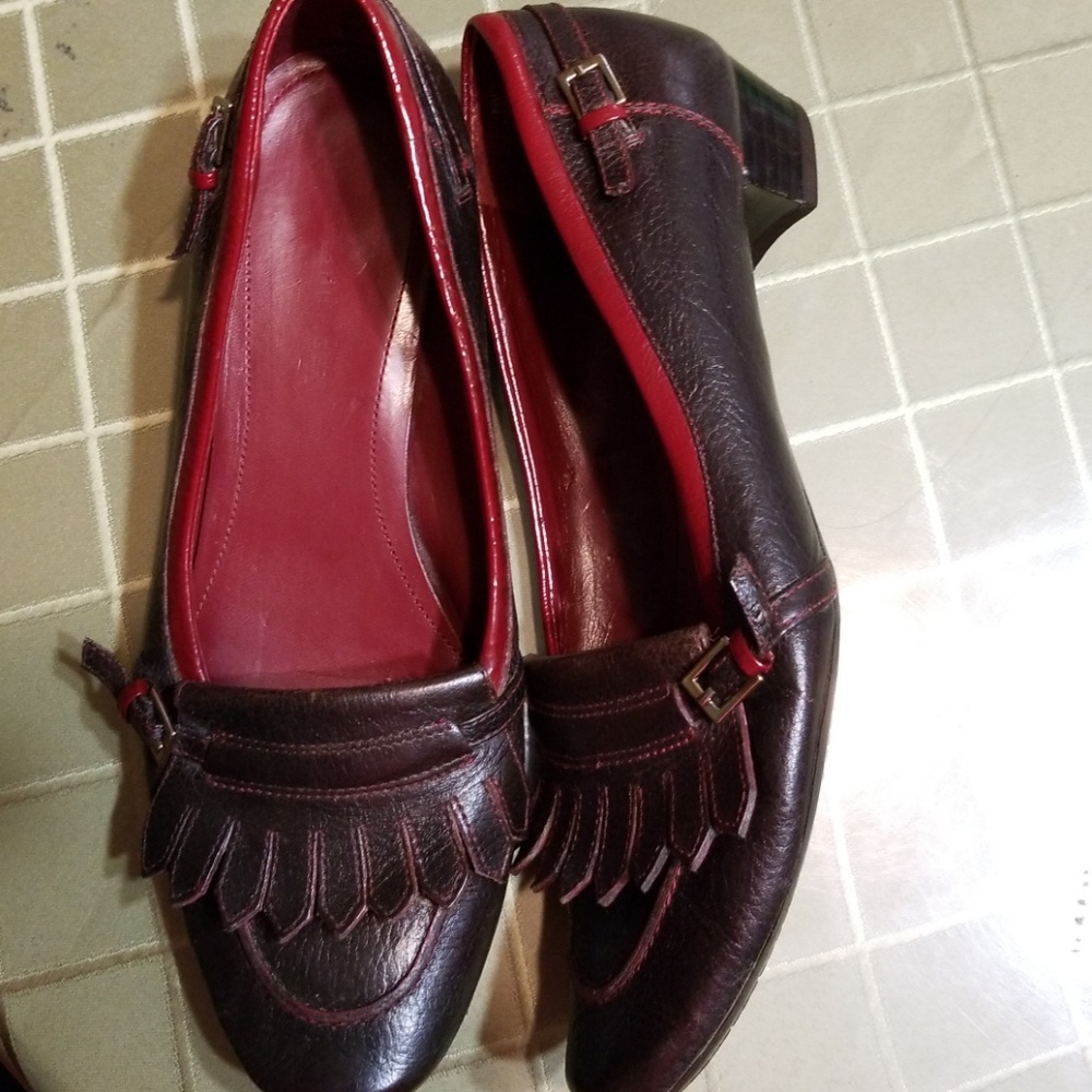 Tommy Hilfiger Leather Shoes 8.5M Burgundy & Brown